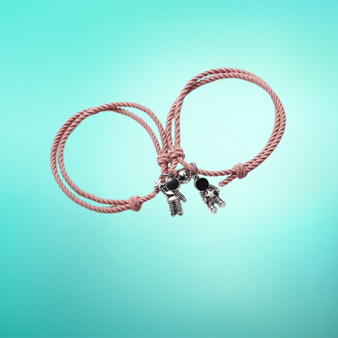 Astronaut Space Man Pink - Bracelet Set Of 2