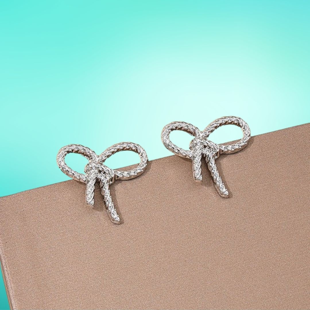 Bow Silver - Earring