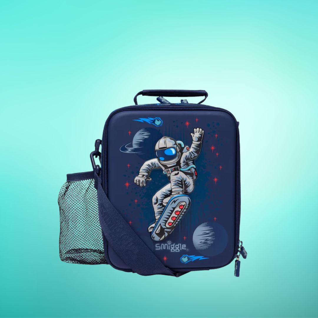 Smiggle Astronaut Hardtop Level Curve Lunchbox - Shoulder Bag
